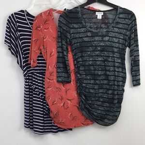 Motherhood Maternity/ Isabel Maternity Casual Top Bundle of 3 Size S GREAT